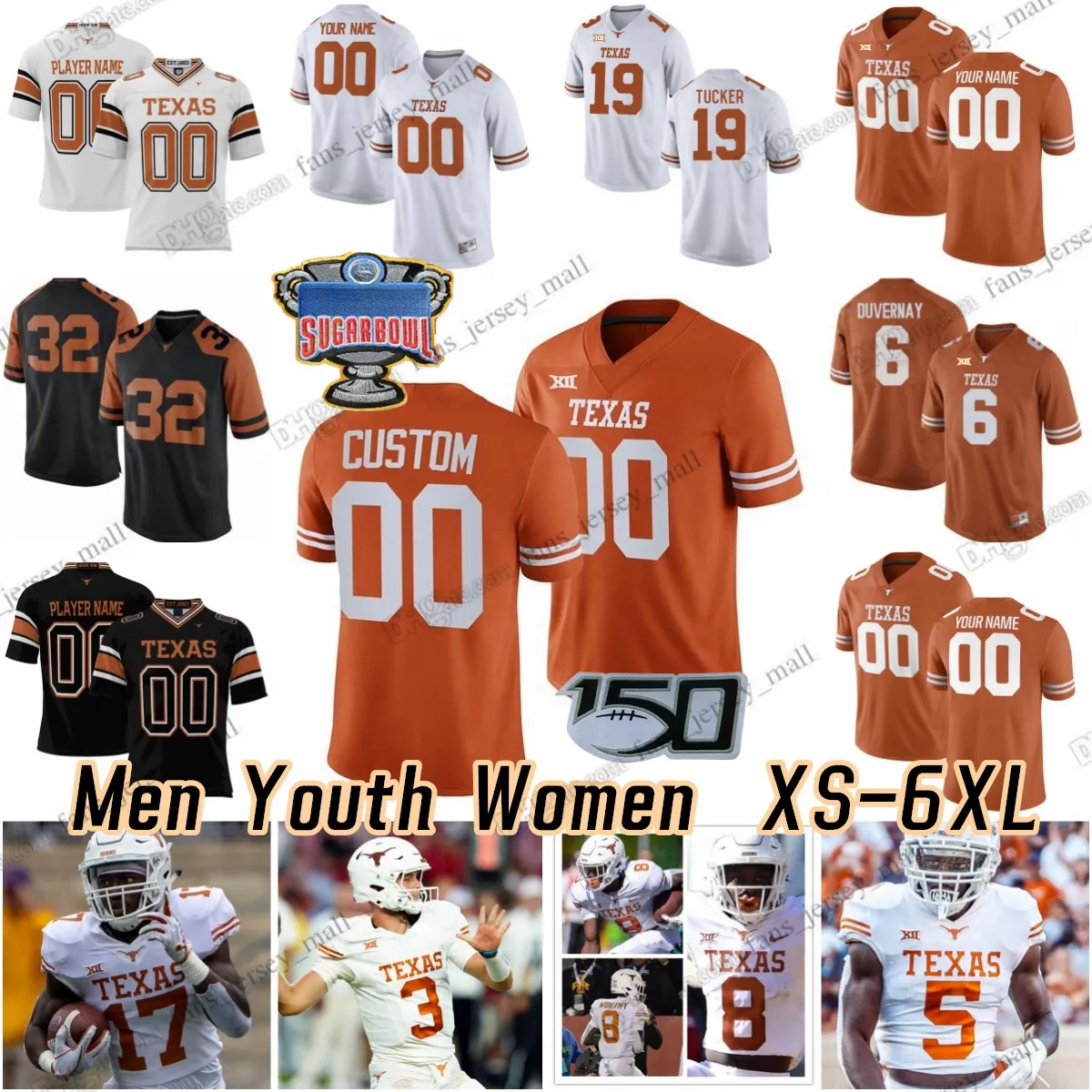 2023 NCAA XS-6XL Texas Longhorns voetbalshirt 3 Quinn Ewers 5 Bijan Robinson 16 Arch Manning 88 Barryn Sorrell 1 Xavier Worthy R.johnson Ford Overshown Whittington