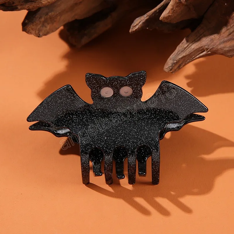 Kreative Halloween neue Fledermaus-Haarspange für Mädchen, Haarklammer, Acrylklammern, Haarschmuck für Frauen