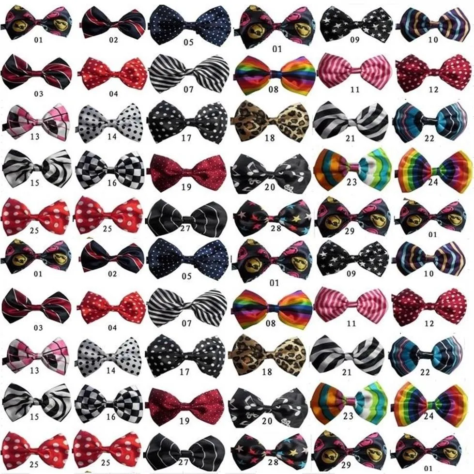 100pc lot Dog Apparel Pet puppy Tie Bow Ties Cat Neckties Grooming Supplies for small middle 4 model LY05252H