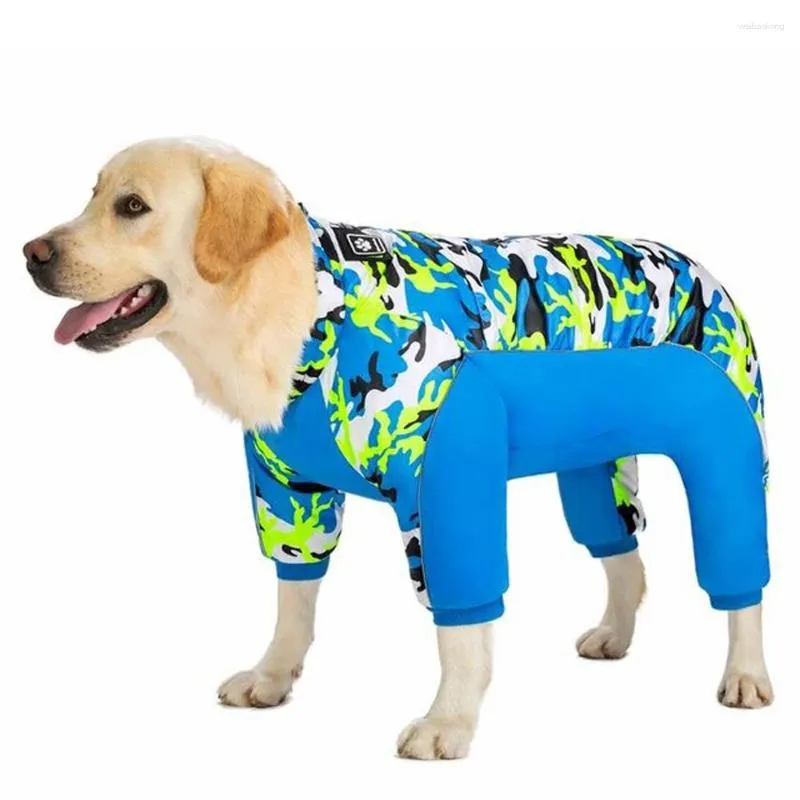 Hondenkleding Camouflage Waterdicht Grote overall Winter Dikke fleecevoering Jas Warm voor medium kleding Labrador-kostuum