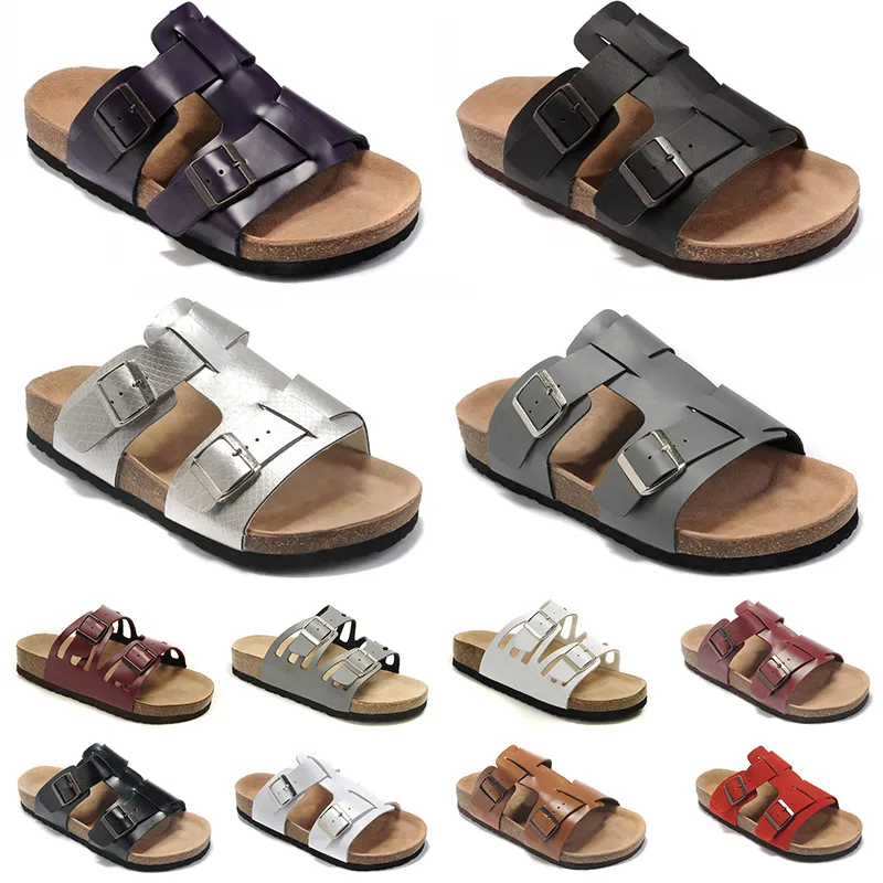 Alto Birkin Diseñador Boston Zuecos Sandalias Corcho Zueco Plataforma Zapatilla Mocasines de cuero Chanclas Hombres Mujeres Pisos Zapatos Sandalia Zapatillas Mocasines casuales