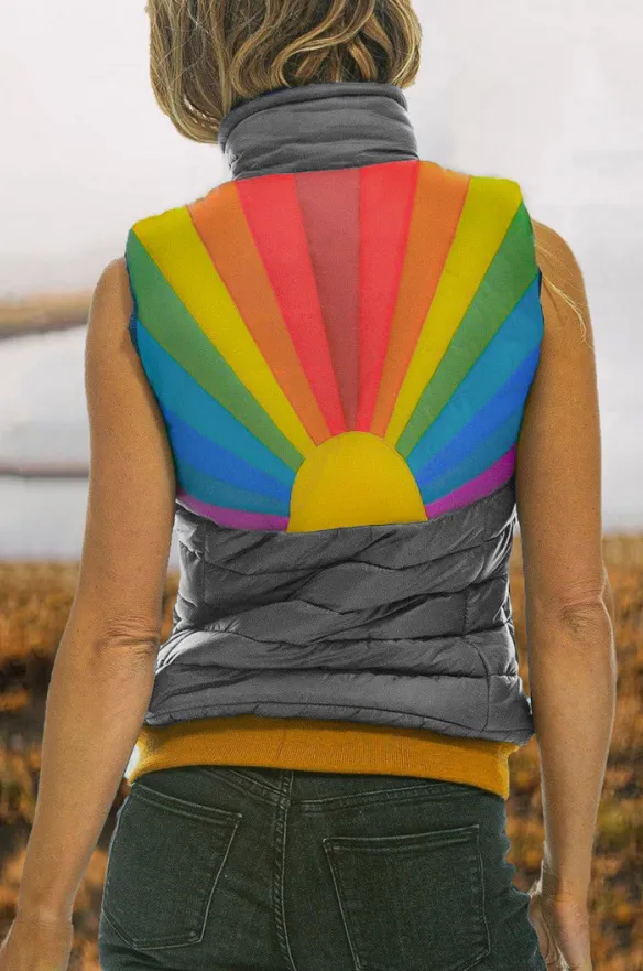 Rainbow hotsell puffer vest