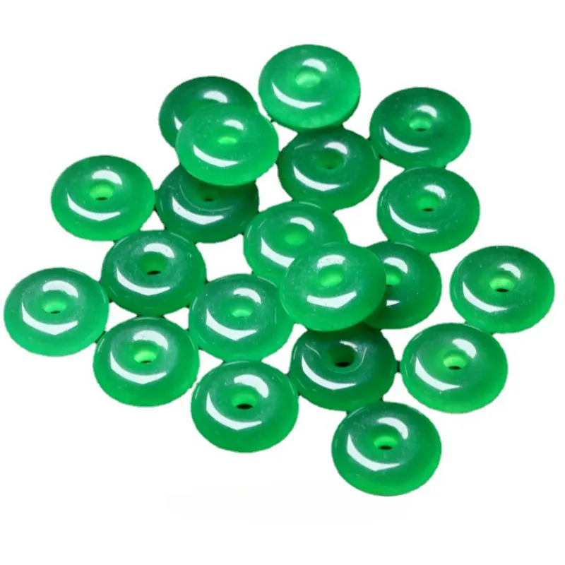 Natuurlijke Groene Jade 18mm Donut Hangers Jadeïet DIY Armband Sieraden Mode Accessoires