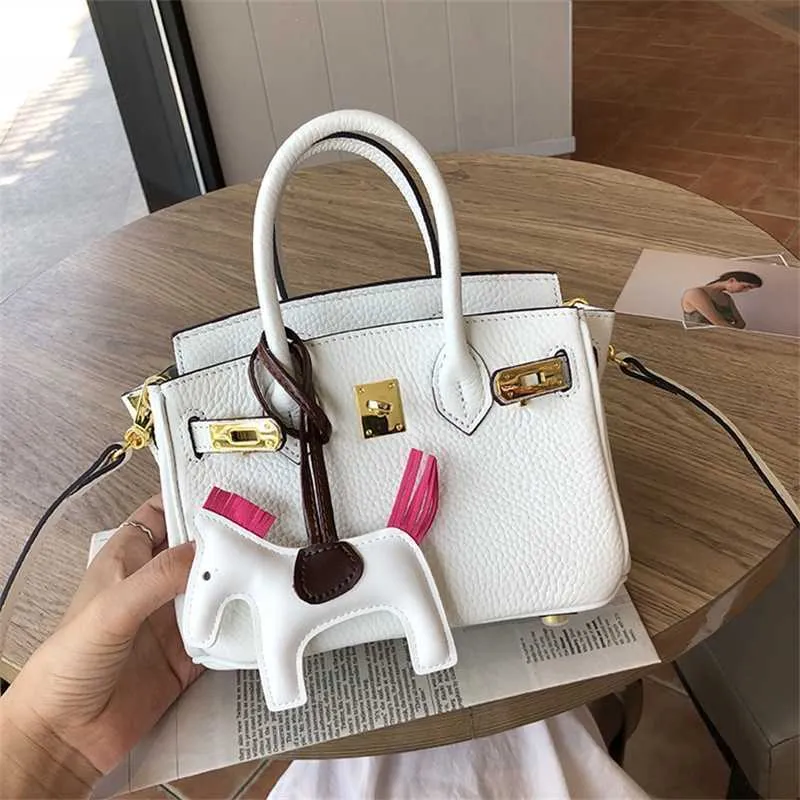 Sac à main en cuir BK Designer Summer Mini Litchi Sac Femme Cross épaule