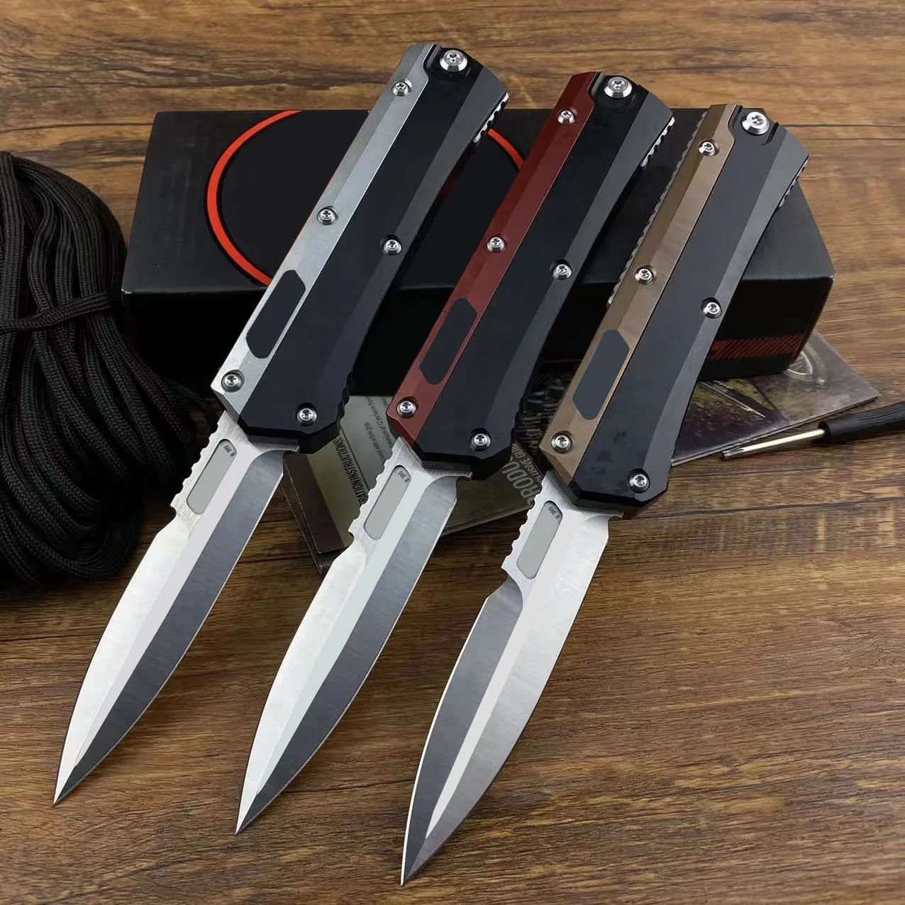 3Models 184-10S Signature Series Out of Front Knife D2 Plain automatische Taschenmesser EDC-Werkzeuge