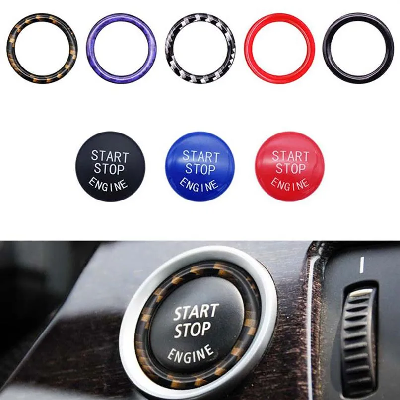 ملحقات السيارة لـ BMW X6 E71 E72 X5 E70 x1 e84 x3 e83 Auto Engine Start Button button decoration circle sticker263o