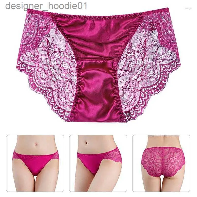 Sexy Satin Lace Seamless Silk Briefs For Women For Women Transparent Mid  Rise Lingerie With Soft Silicone Fabric L230915 From Essential_hoodie,  $4.33