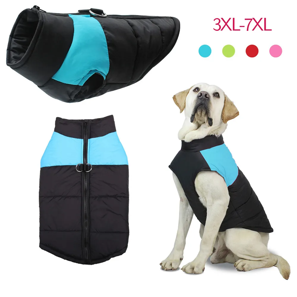 Winter Waterproof Padded Vest For Large Dogs Windproof Labrador Outfit