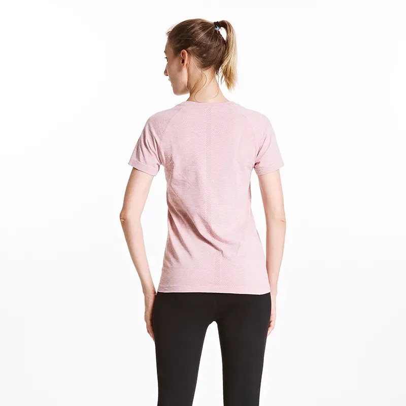 Temperamento di moda abbigliamento firmato T-shirt palestra camicia sportiva da donna Quick Dry run yoga T-shirt manica fitness tutadisposizionecostume camicia sportiva carrozzone