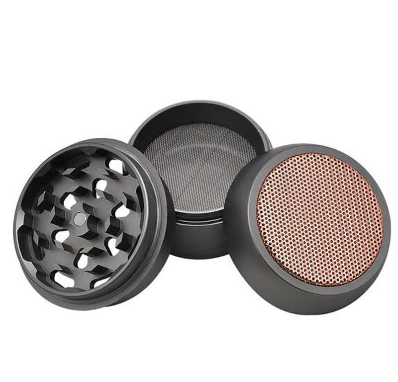 HONEYPUFF Large 63MM Metal Grinder Dry Herb Mushroom Style 4 Parts Layers Aluminum Tobacco Grinders Smoking Accessories