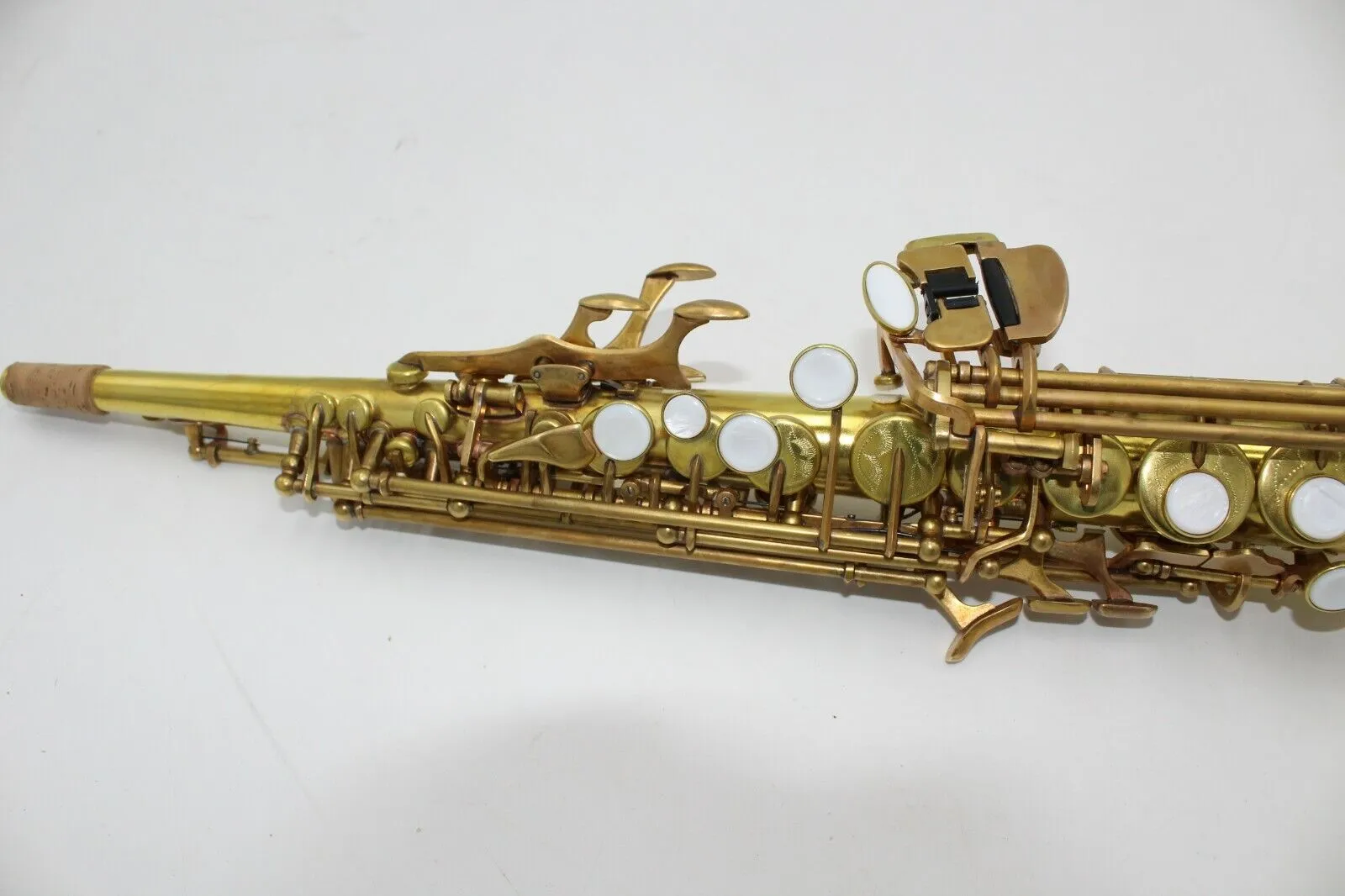 Eastern Music unlacquer yellow brass body straight soprano saxophone