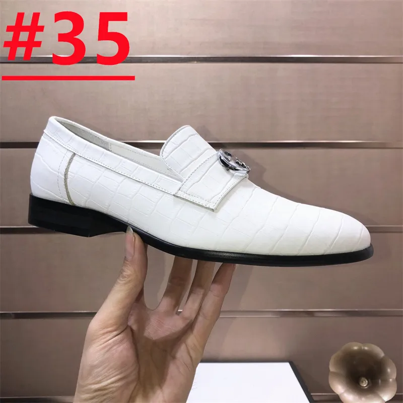 Top Designer Men Glossy Dress Shoes Luxury Brand Slip on Formal Loafers Moccasins Italian Black Male Driving Flat Breathablesize 38-46