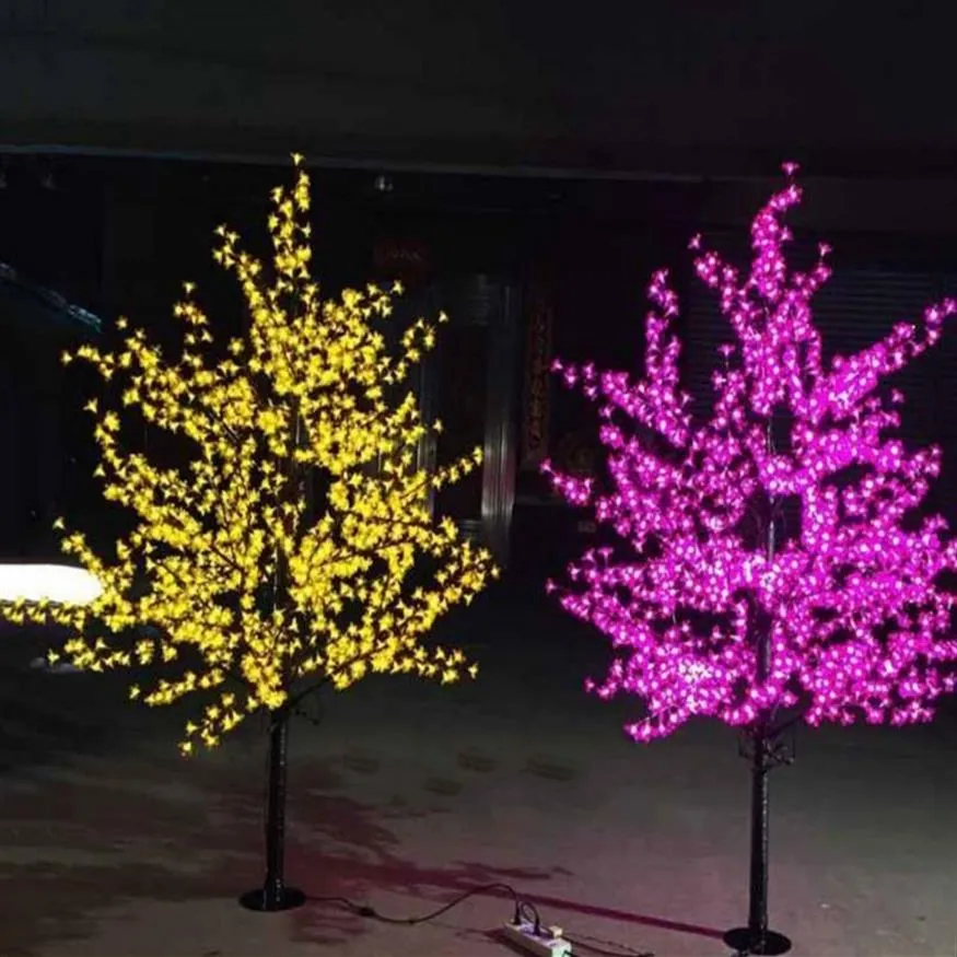 1 5M 1 8M 2M 2 5M 3M Błyszcząca LED LED Cherry Blossom Choinka Lighting Wodoodporna Lampa dekoracyjna ogrodowa na ślub część 319L