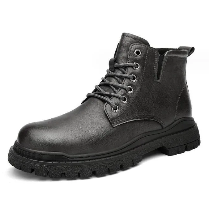 أحذية جلدية للرجال منصة أزياء All-Match Men's Fashion Boots Zapatos Para Hombres Boots for Boys Party Shoes 38-44