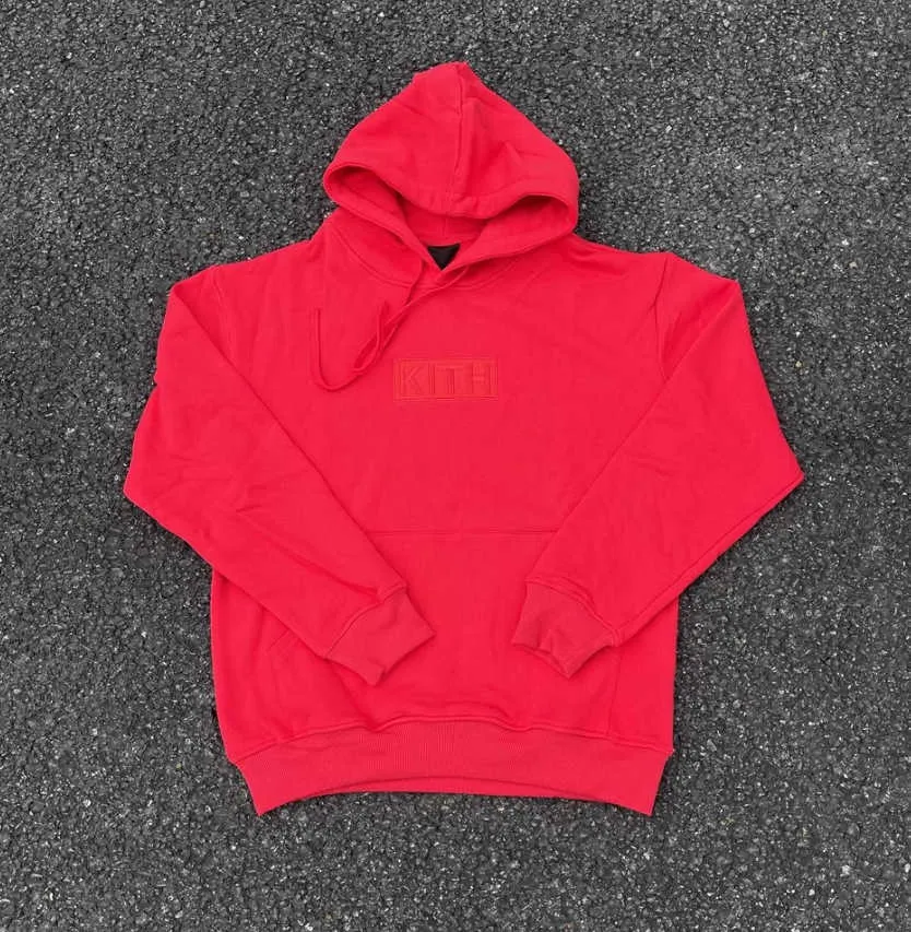 2023 High Quality Small and Trendy Brand Kith Box Designer Hoodie Embroidered Hoodie Loose Casual Hoodie for Couples Oversize Pullovers 7WGK