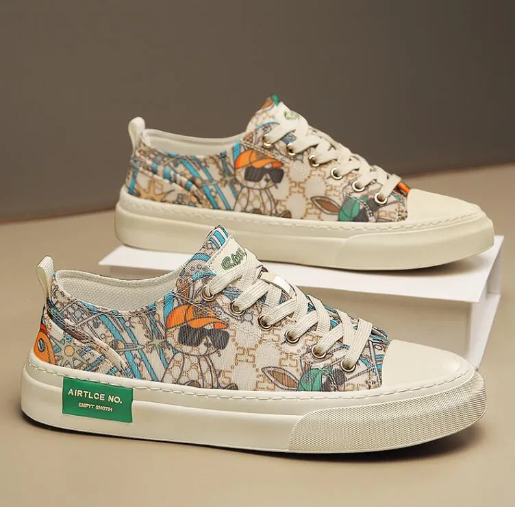 Spring Board Men's Canvas Sneakers: Breathable Casual Vulcanized ...