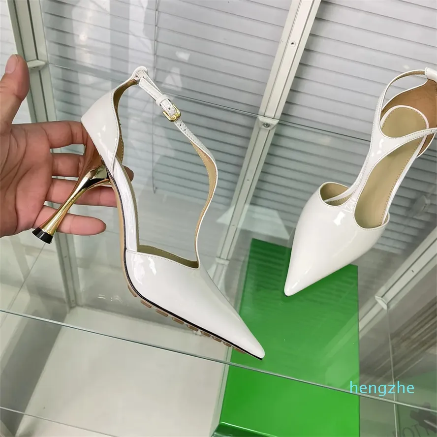 Chaussures de soirée de styliste, tenue en cuir, escarpins pour femmes, sandales à talons Super hauts, chaussures Design à bout pointu, vêtements de pieds sexy