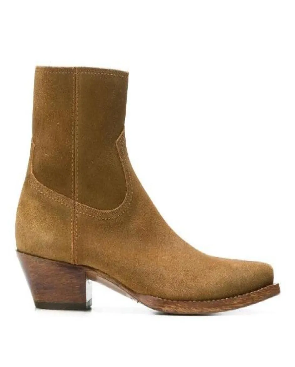 Man France Paris Fashion Lukas 40 Ankle Boots Nut Brown Calf