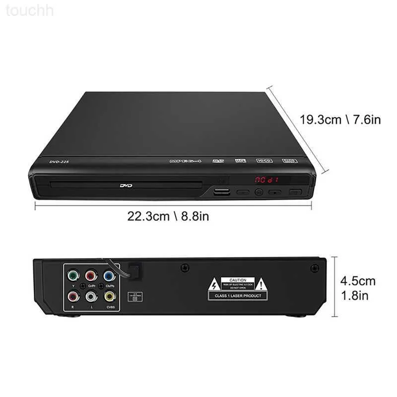 Reproductor de DVD VCD Multiregión Full HD 1080P Reproductor de DVD para el hogar Multimedia TV digital Reproductor de discos Soporte DVD CD MP3 MP4 RW VCD Sistema de cine en casa L230916