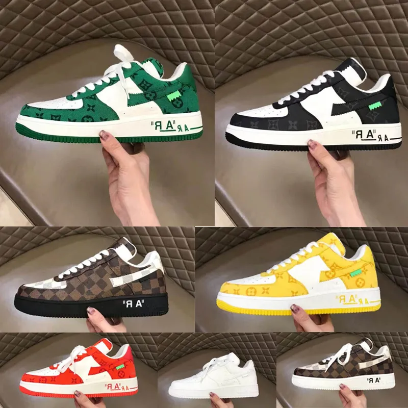 F1 Casual Shoes Designer Aiforces Low Mens Women 1 One Triple White Black Red Biue Yellow Green Utility Shadow 1s Outdoor Sports Designer Sneakers Storlek 36 45