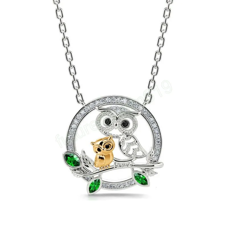 Collier pendentif rond hibou mignon créatif pour femmes, bijoux à la mode, accessoires animaux populaires, cadeau d'anniversaire pour enfants amis