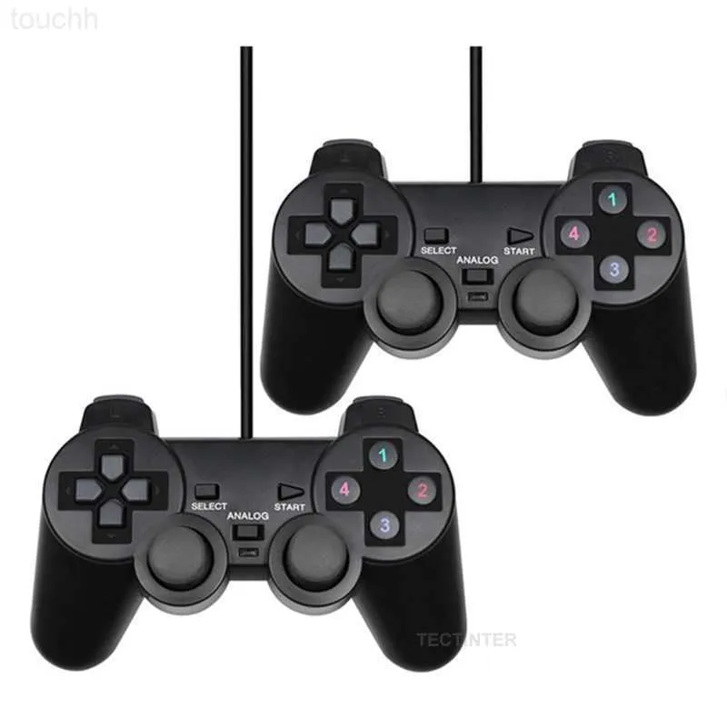 Contrôleurs de jeu Joysticks Filaire USB PC Contrôleur de Jeu Pour WinXP/Win7/Win8/Win10 Pour PC Ordinateur Portable Noir Manette de Jeu Joystick L230916