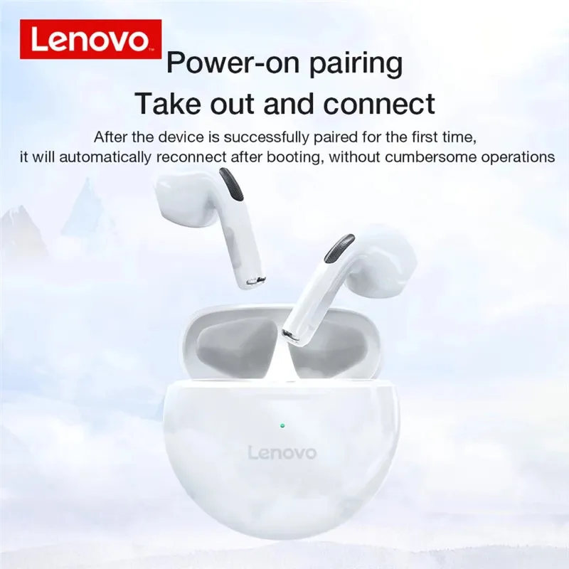 Lenovo HT38 TWS SAŁA SŁABEK FONE BLUETOOTH Bluetooth AI Control Mini z zestawem słuchawkowym Dual Mic Redukcja HiFi stereo słuchawki