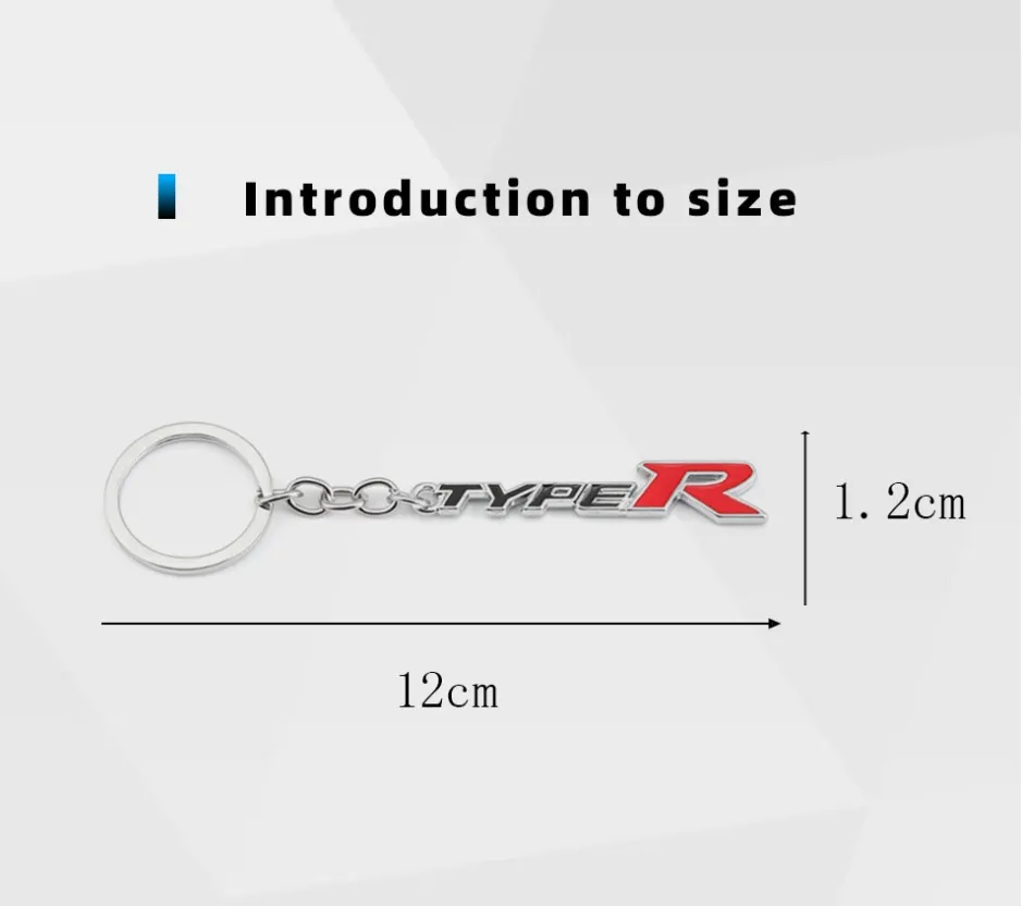 Car Keyring for Enthusiasts - Sporty Type R/Type S Style Keychain ...