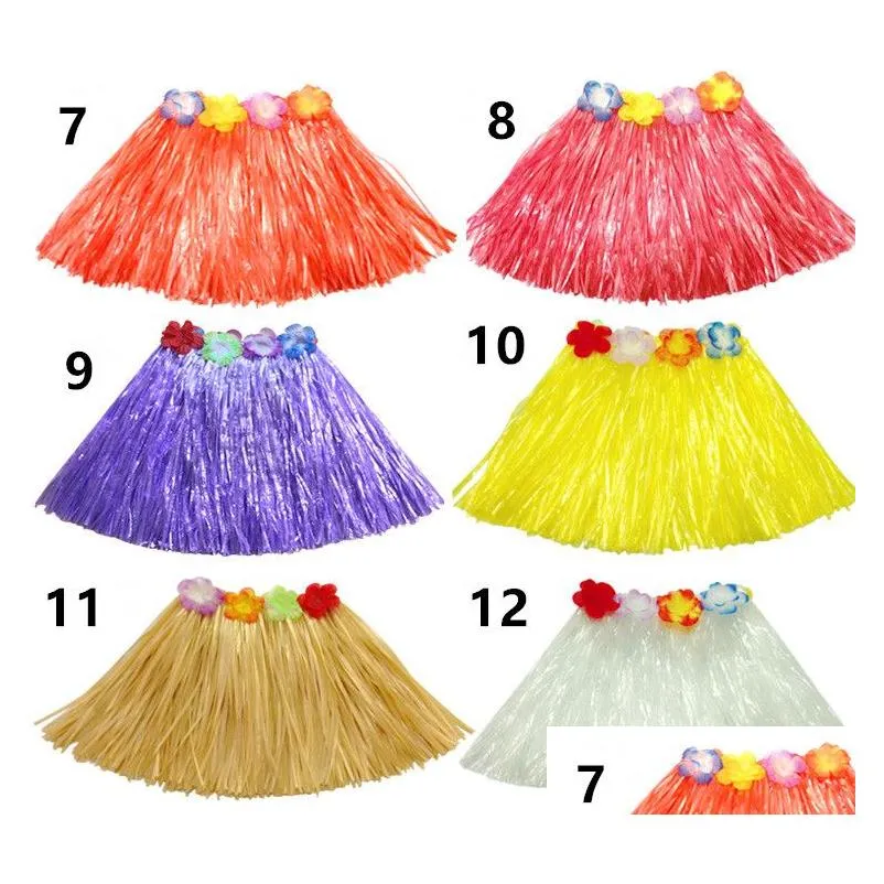 Hawaiian Grass Skirt Costume For Kids Festive Party Supplies With Plastic  Fibers, Perfect For Beach Dances And Patry Decorations From Crocharmsbag,  $1.59
