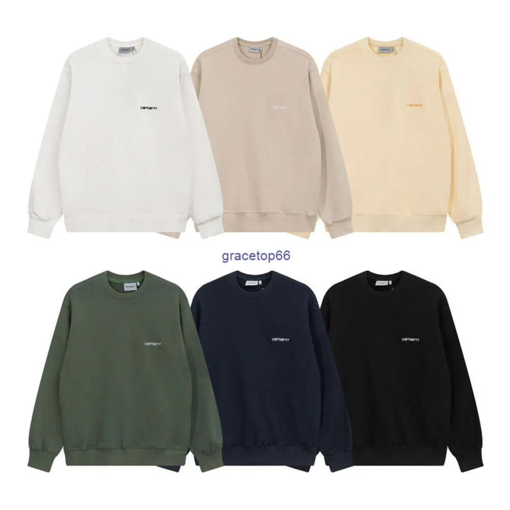 Sweat-shirts pour hommes et femmes Marque de mode de créateurs nord-américains Kahart Carhat Pull japonais Lettre classique brodée Jeunesse Pull à col rond Manteau Top