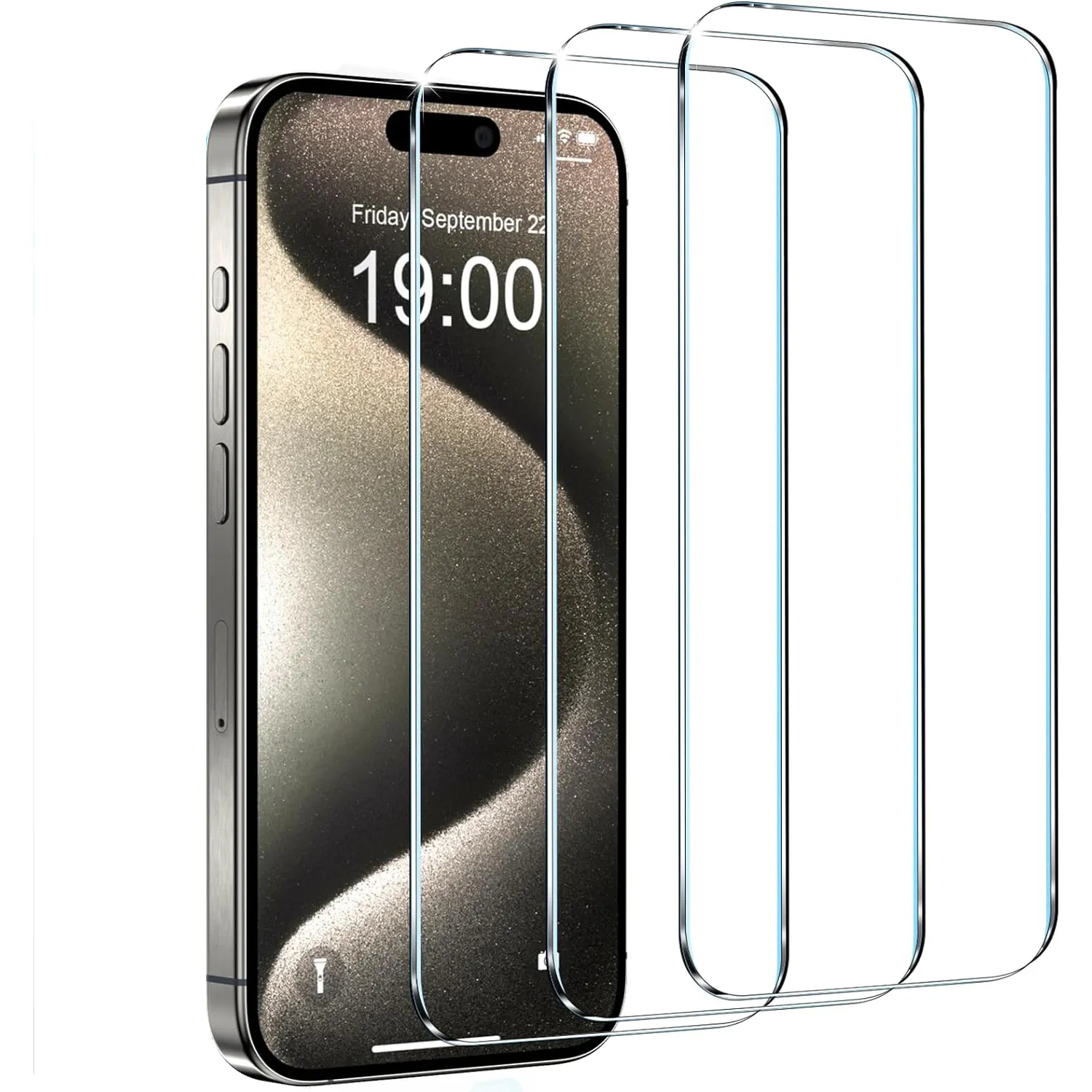 Film de protection d'écran en verre trempé ultra clair pour iPhone 15 Pro Max, 15 Plus 6.7, iPhone 15/15 Pro 6.1