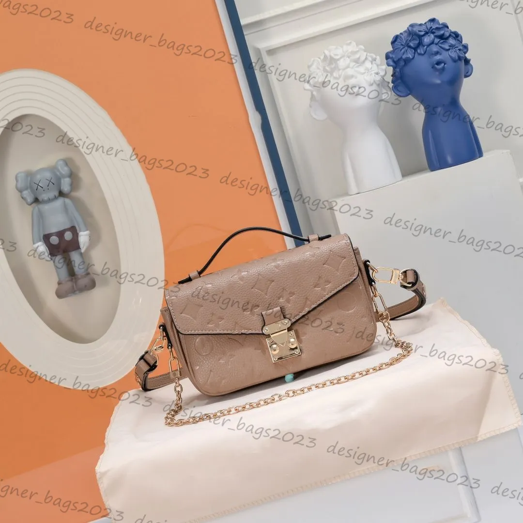 Luxurys Designers Bags Handbag Women Shoulder Bags Lady Messenger Luxury Pochettes Metis EAST WEST embossed Chain carry Purse Genuine Leather wallet