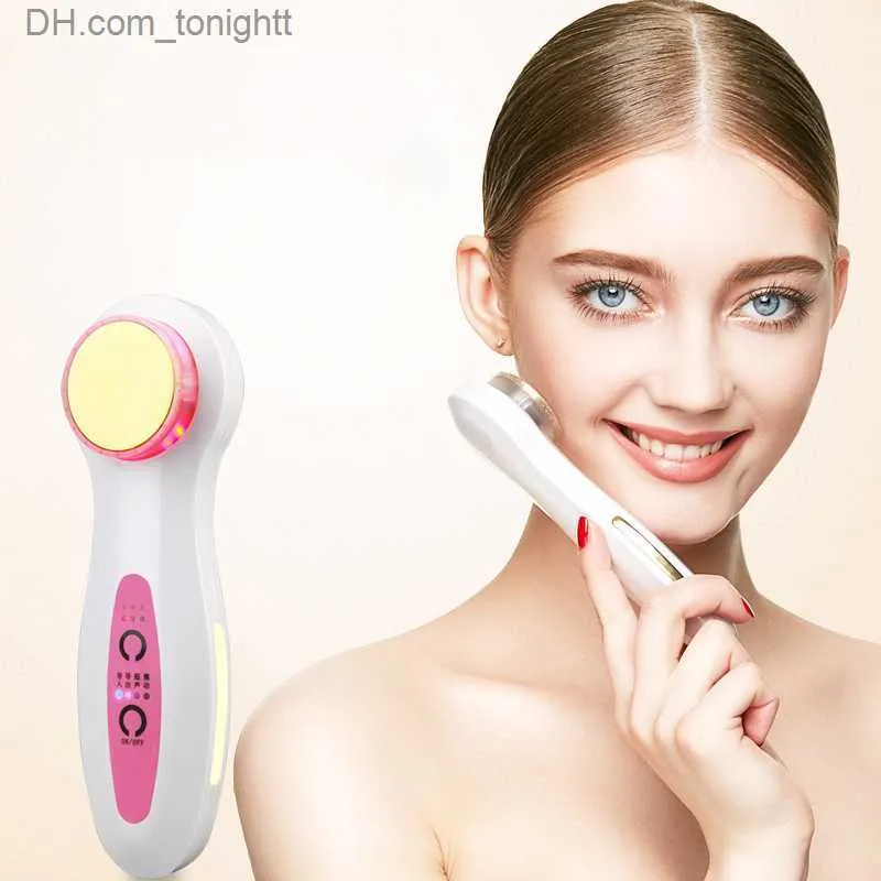 Équipement de beauté vibration massage face ultrasonique hine usb rechargeable bleu feux rouges acné retirer le dispositif de beauté pour les soins anti-âge 686