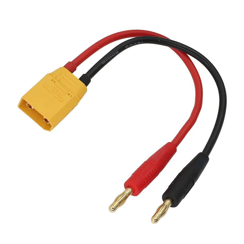 XT90H Male XT90 med mantel till 4mm bananpluggens laddningskabel 12Awg 150mm för RC LIPO -batteri