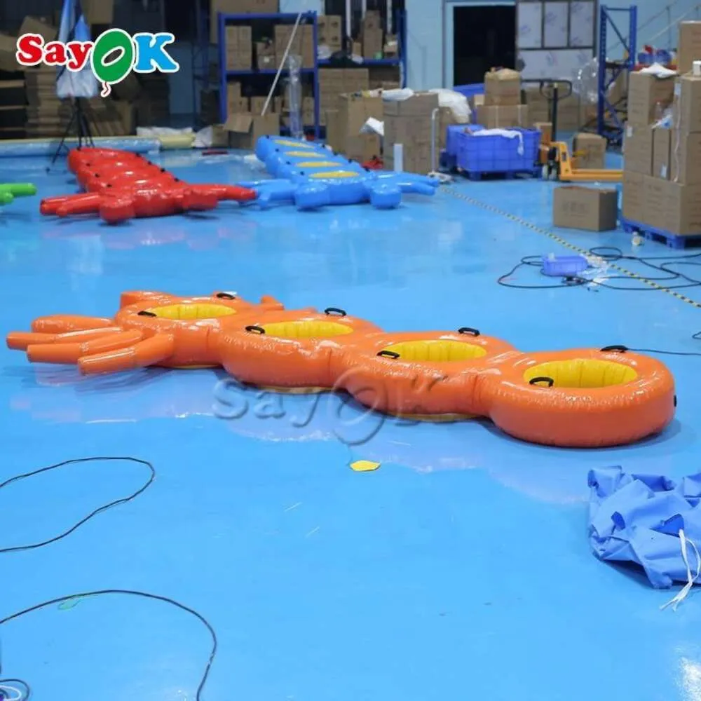 Lagostas infláveis flutuantes para adultos, crianças, piscina de verão, balsa de praia, 3,5x1,5m