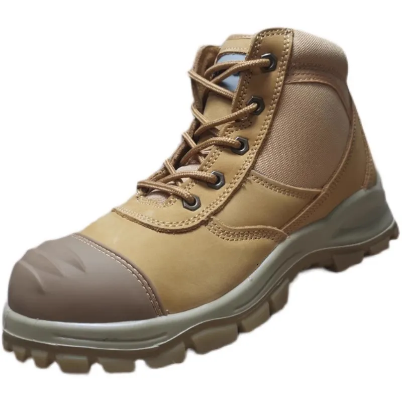 Chaussures habillées bout en acier homme botte d'extérieur britannique hommes bottes de sécurité anti-dérapant hommes bottes de combat désert chaussures 230915