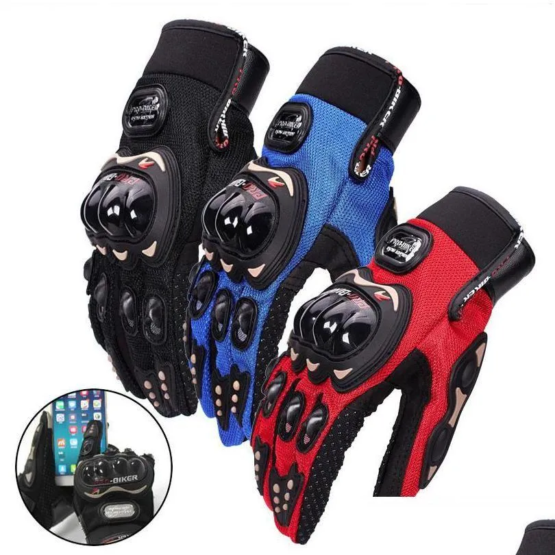 Guantes de motocicleta Probiker Hombres Guantes usables Motocross FL Dedo Protector Gota Entrega Móviles Motocicletas Accesorios Drg Dhbuo