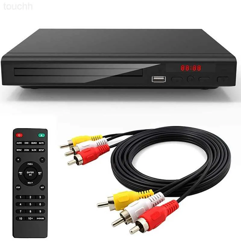 DVD VCDプレーヤーDVDプレーヤーTV ALL EREAT FREE DVD CD DISCS PLAYER AV OUTPUTビルトインPAL NTSC USB入力リモートコントロールL230916