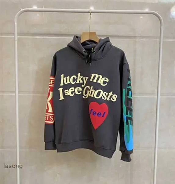 Heren Hoodies Sweatshirts Designer Hoodie Lucky Me i See Ghost High Fashion Hip Hop Street Style Pulloveruxks met lange mouwen