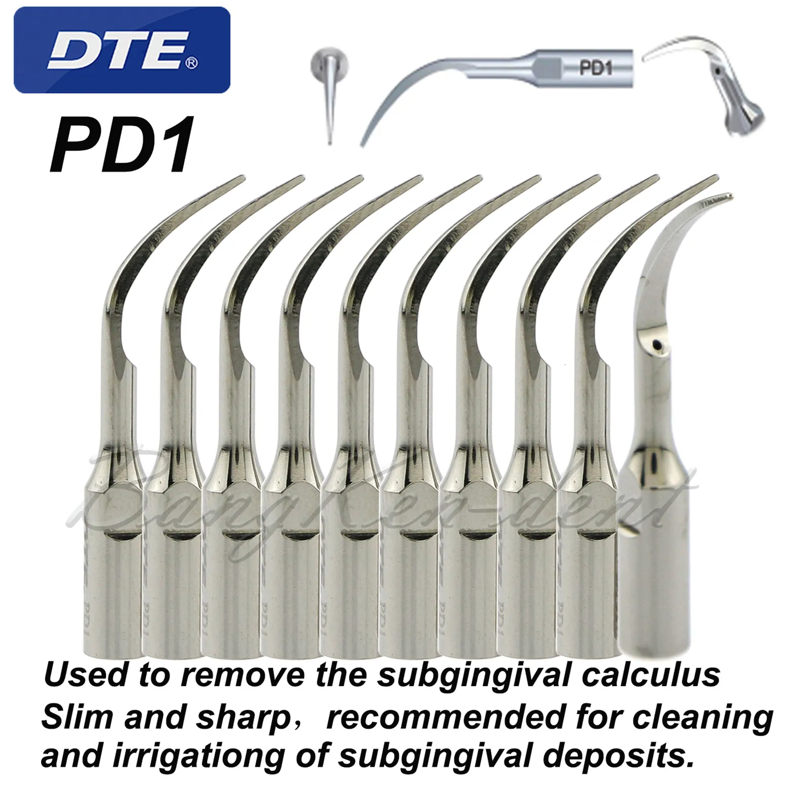 Andra munhygienhygien Woodpecker DTE Dental Ultrasonic Tips Fit NSK Satelec Periodontal Scaling Ta bort Subgingival Caculus PD110PCS 230915