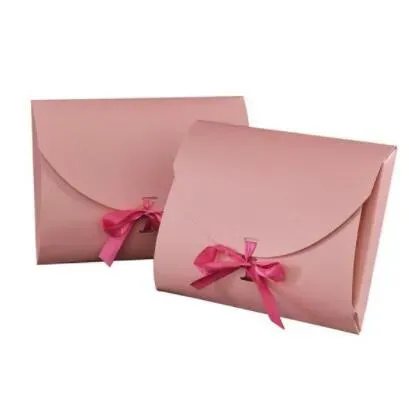 28*21*2cm Large Scarf Gift Box Towel Packaging Box Envelope Gift Paper Box Postcard Ribbon Bow Packing Boxes