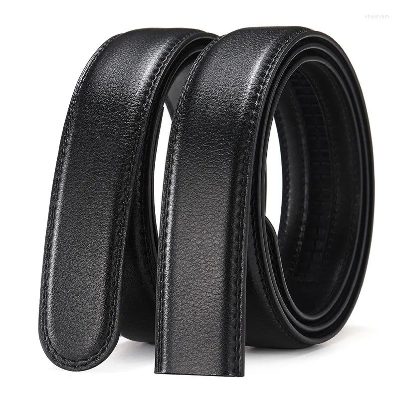 Ceintures 3,5 cm Ceinture à boucle automatique pour hommes d'affaires Résistant à l'usure Pas de corps noir pur 130 cm