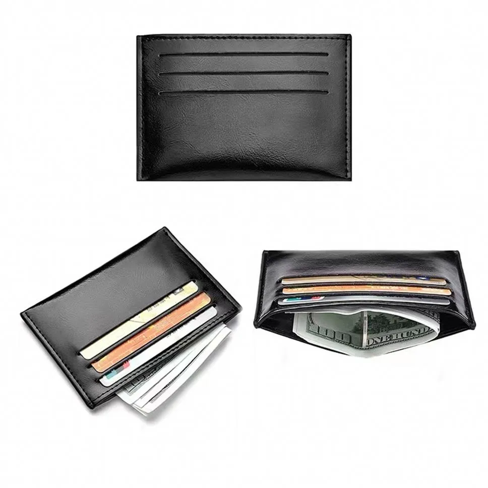 Vintage Card Bag Men's Women's Coin Short Wallet Ultra thin Bank Card Clip 7 Slots Double Sided Whole Volume PC6636236p