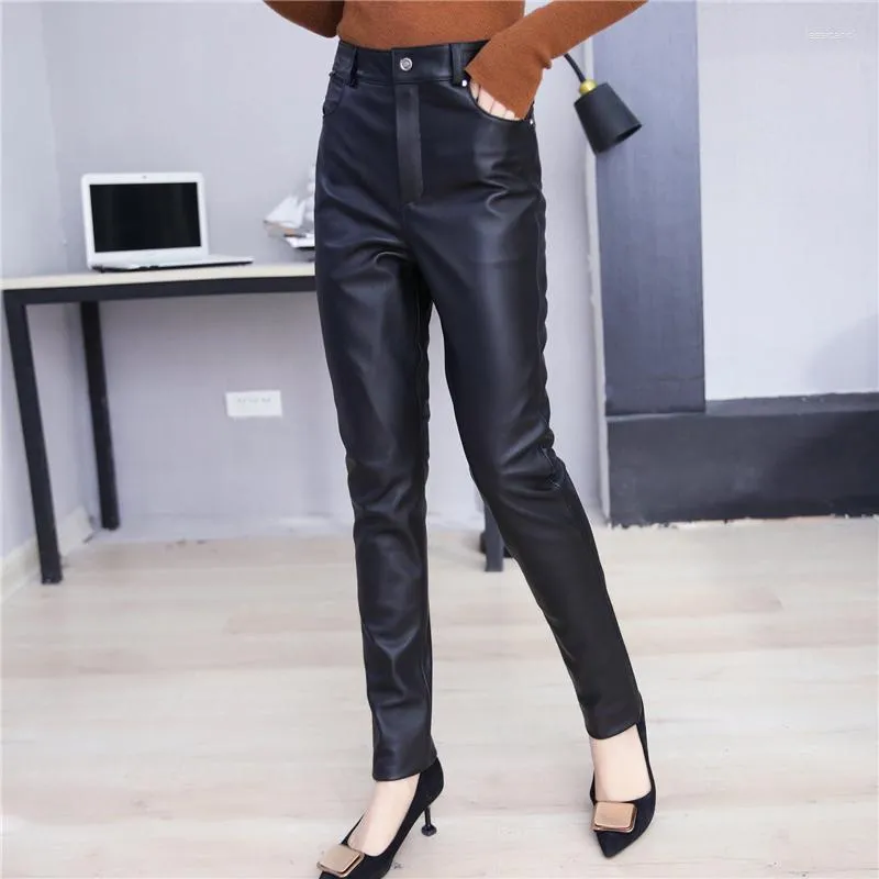 Vrouwen Broek Tajiyane Vrouw Echte Koeienhuid Lederen Broek Kleding Kleding Voor Vrouwen 4xl 5xl 6xl Ropa Mujer TN2406