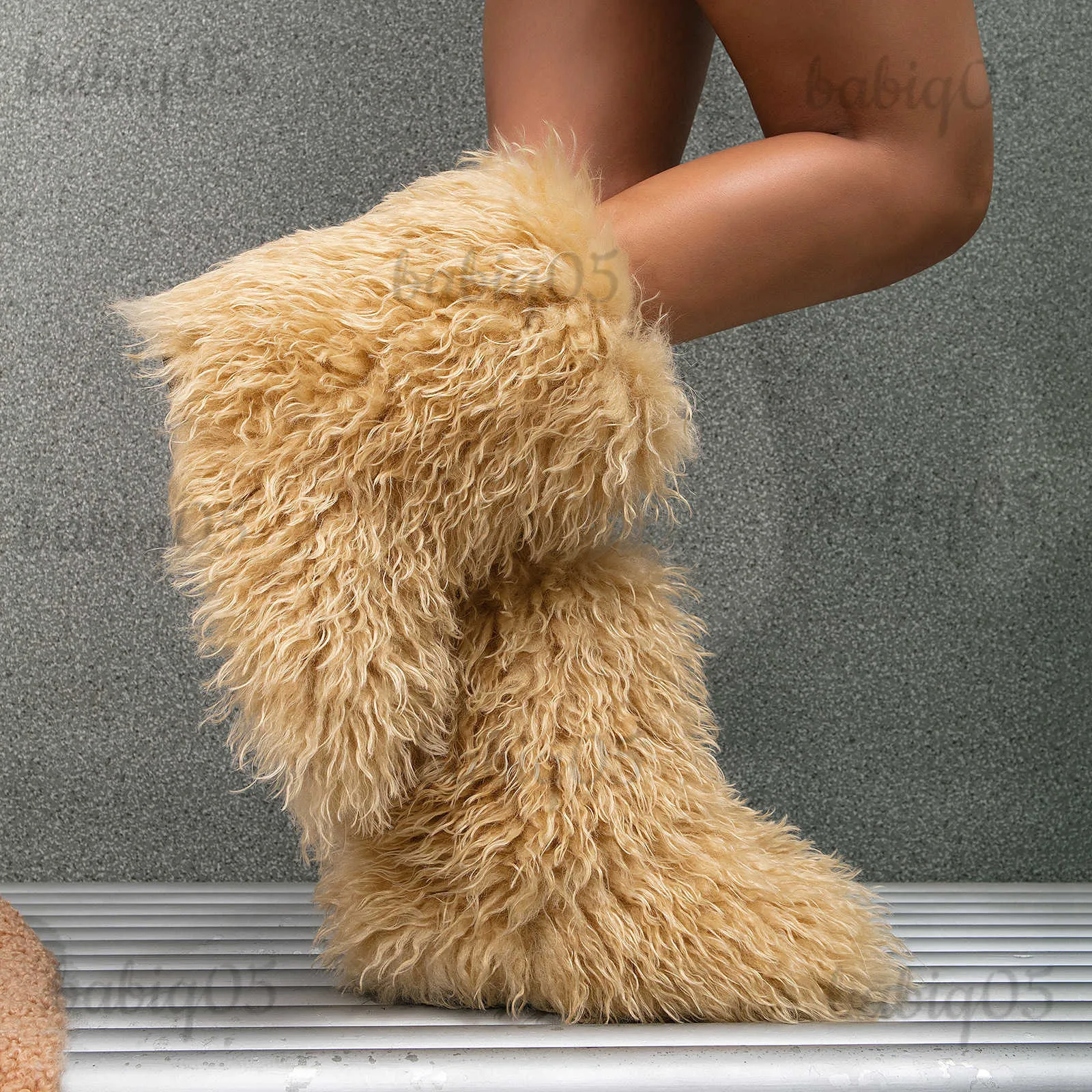 Shaggy fur cheap boots