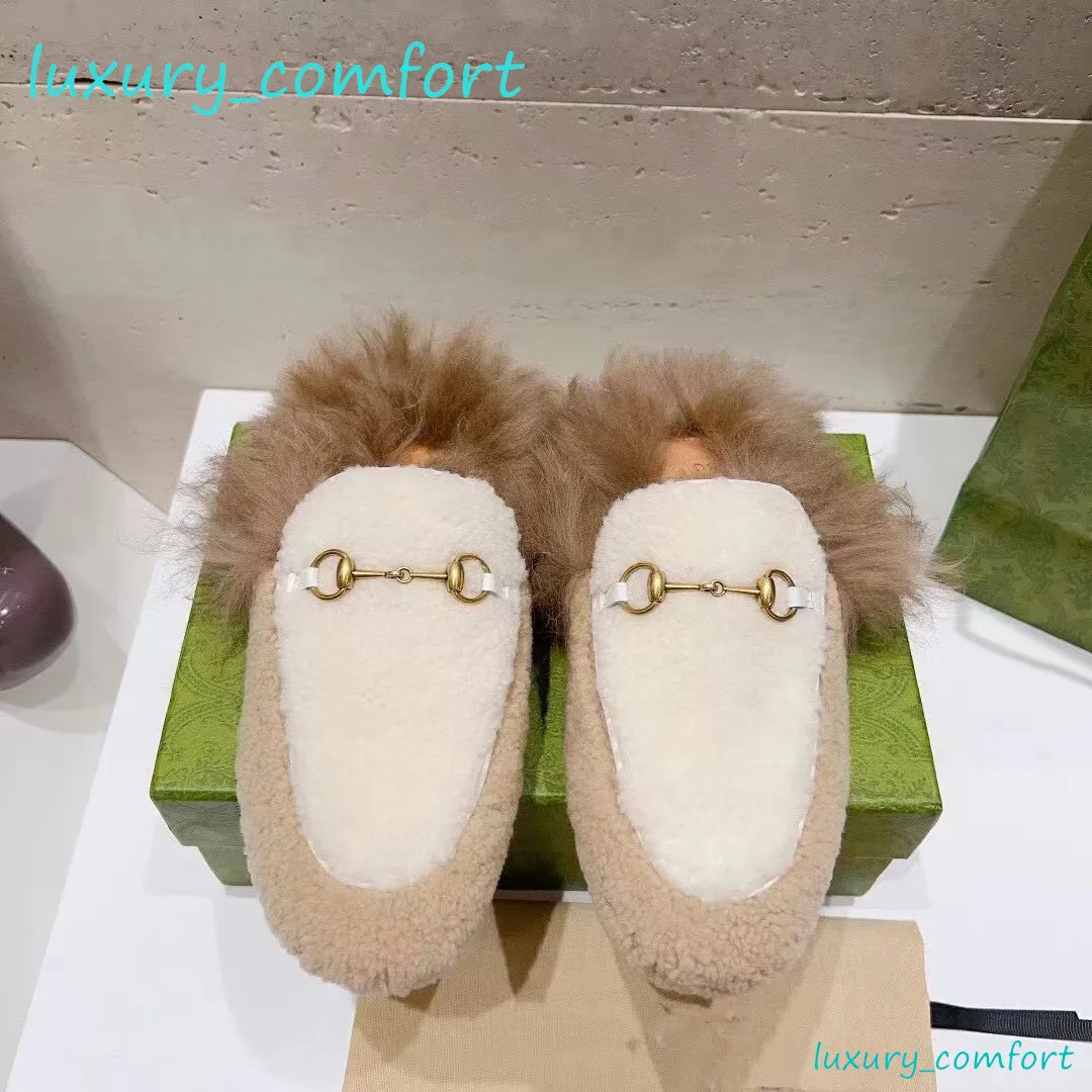 【COLOR iN ID】Lumpy fur mule shoes Top Quality Shearling Lined Designer Fur Length Slides For