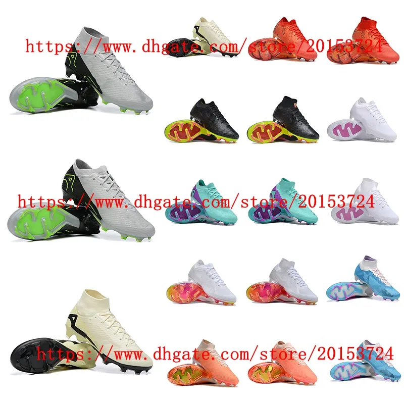 Zoomex Mercurial Superfly IX Elite Fg Mens Soccer Shoes Cleats Boots Boots Scarpe Calcio Training Footwear