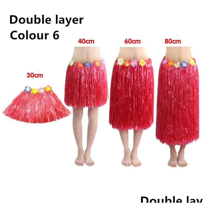 Hawaiian Grass Skirt Costume For Kids Festive Party Supplies With Plastic  Fibers, Perfect For Beach Dances And Patry Decorations From Crocharmsbag,  $1.59