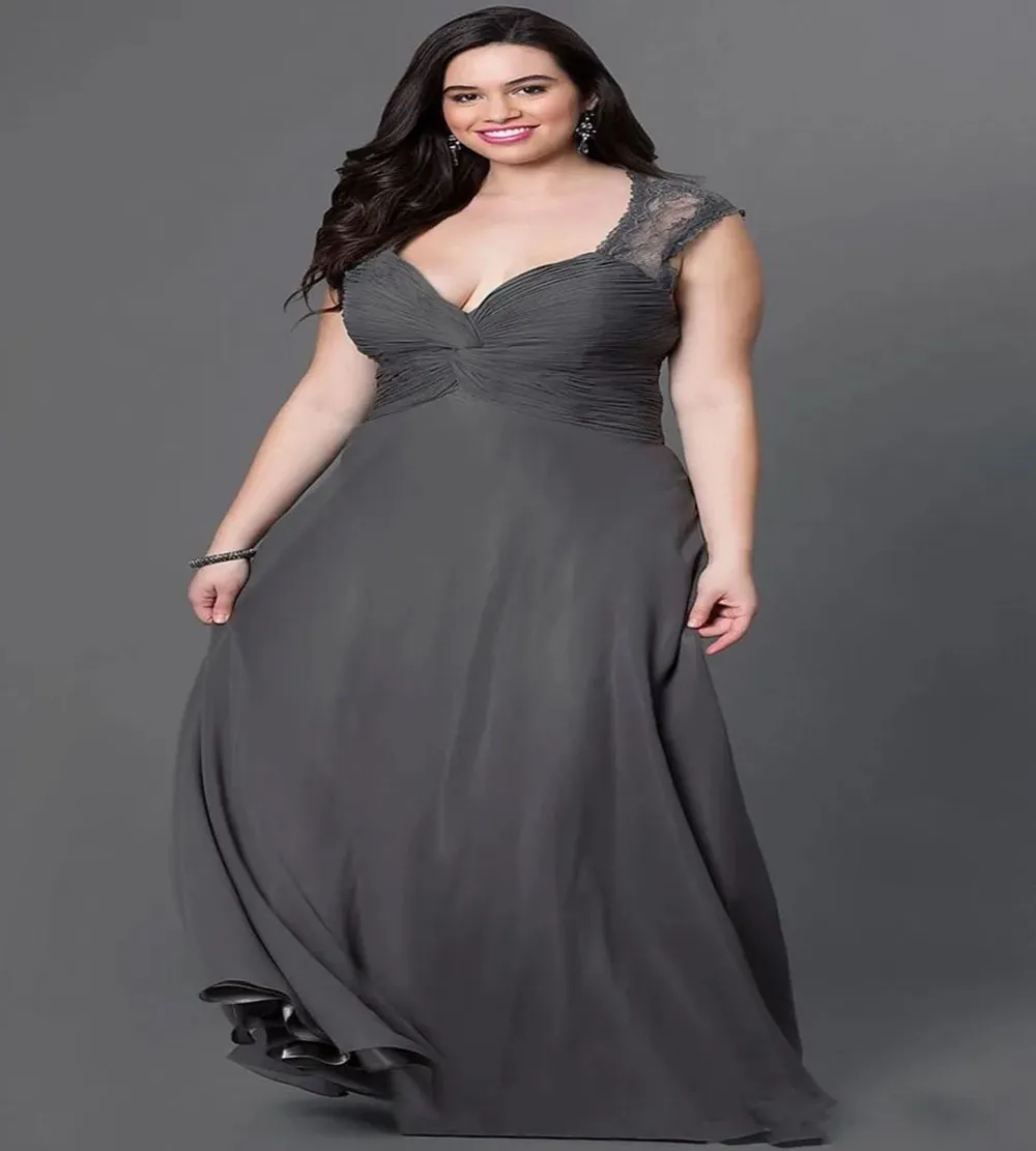 Plus Size A Line Chiffon Evening Dress, Sleeveless... From Babybeautiful,  $99.5 | DHgate.Com