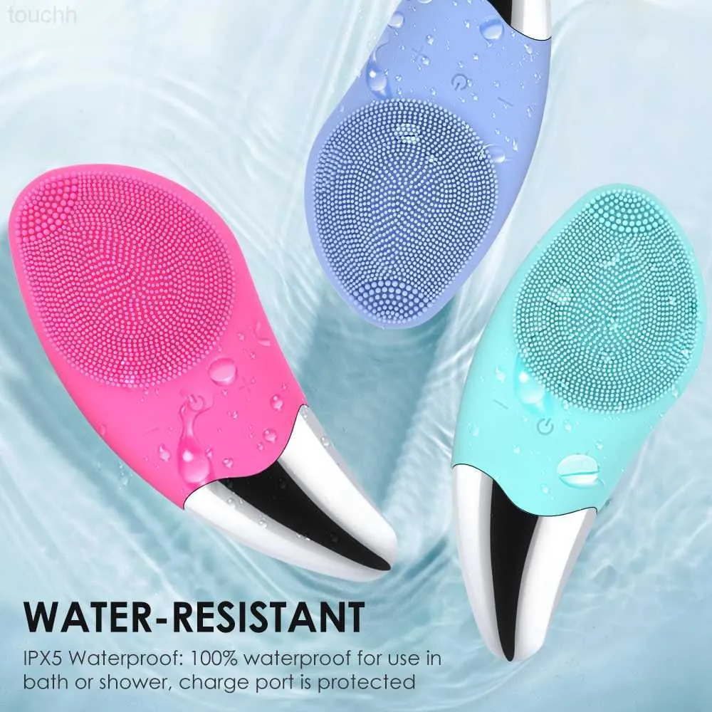 Épurateurs électriques pour le visage Brosse chauffante nettoyante pour le visage en silicone Nettoyant pour le visage électrique Exfoliant Nettoyant pour la peau Lavage en profondeur Massage Brosse de soins de la peau L230920